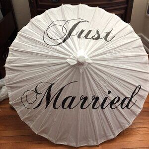 Wedding Parasol Umbrella Just Married